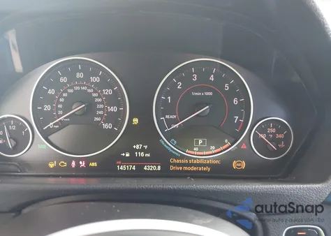 2015 BMW 335I из США, поврежденный, VIN WBA3A9G50FNS66367